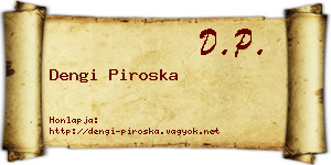 Dengi Piroska névjegykártya