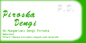 piroska dengi business card